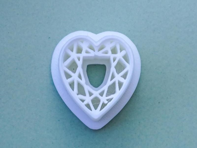 Heart Diamond Cut Clay Cutter Earrings Necklaces