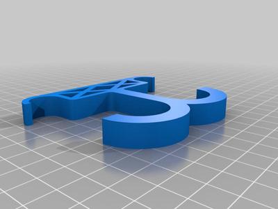 Additional hook for IKEA Tjusig hat rack - double sided version