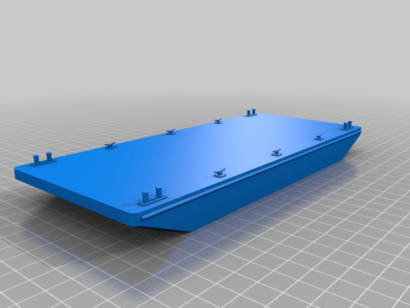 Small HO Scale Deck Barge