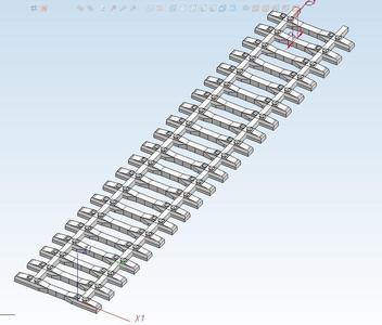 Betonschwellen - H0 1:87 - Code100 - gerade