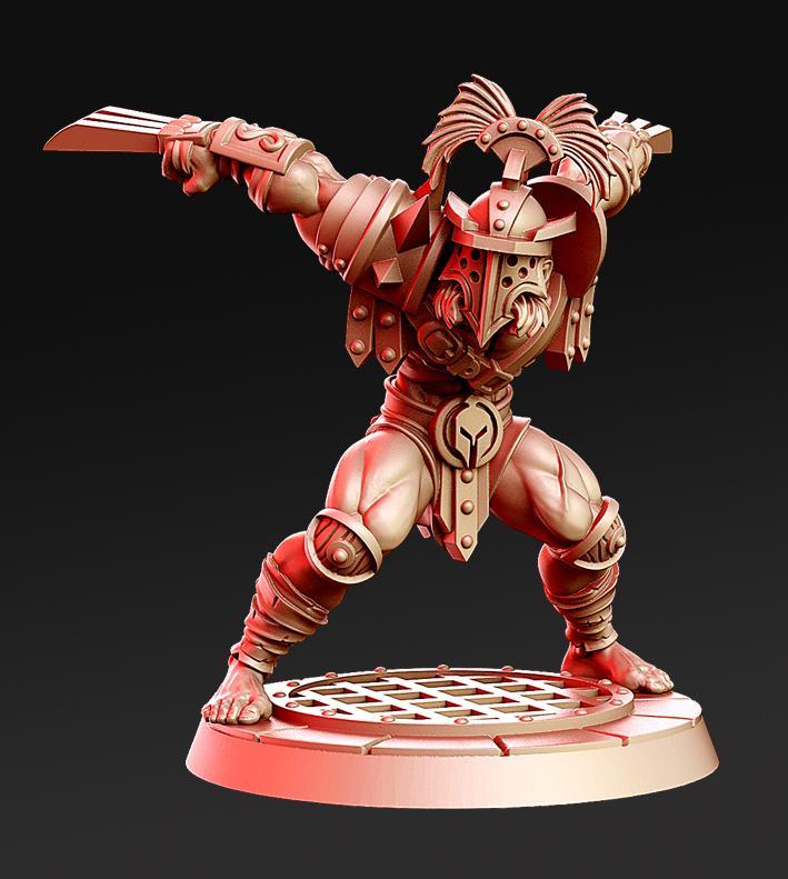Wolverios - Berserker Gladiator - 32mm - DnD