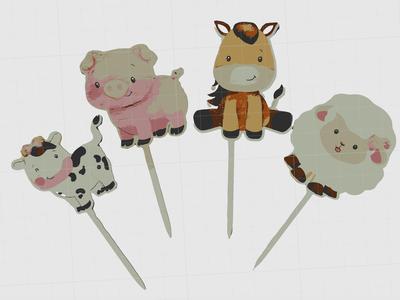 Cake topper Animals