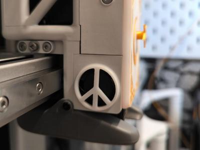 A1/A1 mini extruder fan cover. Peace sign