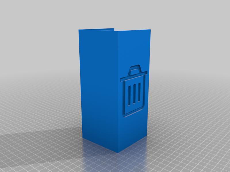 Bambu P1P Filament Disposal Box/ Desk Trashcan