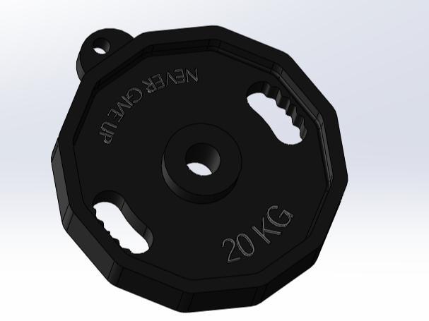 Weight plate keychain
