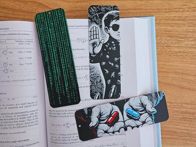 The Matrix Themed Bookmark Set (Quick Print)