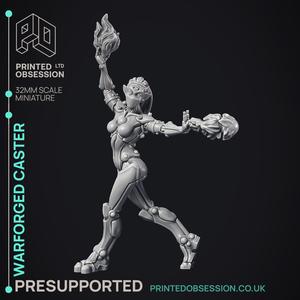 Warforged Caster - Assassin Clan - PRESUPPORTED - 32 mm scale