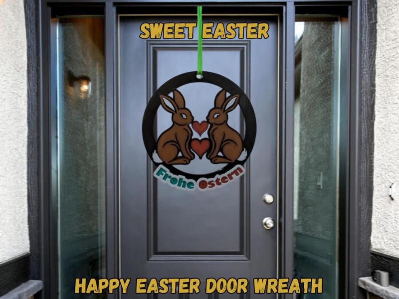 Happy Easter door wreath