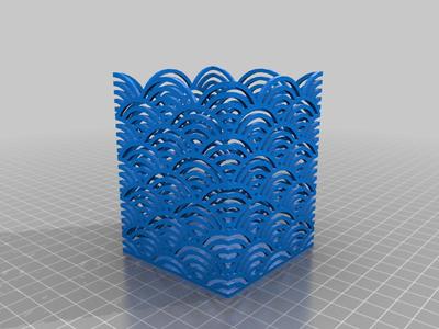 Pen Holder - Japanese wave pattern