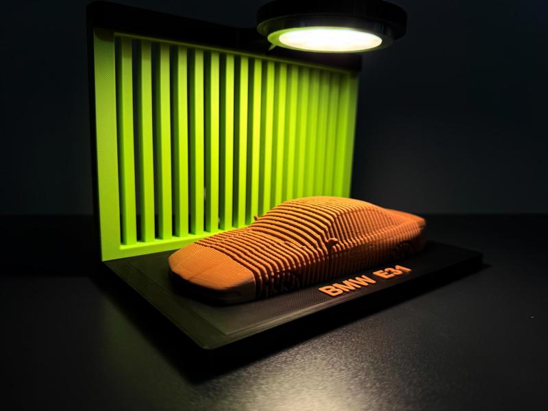 BMW 850 E31 Layered Car Art