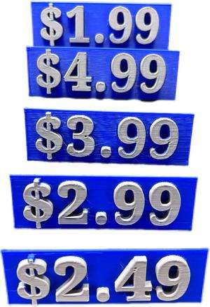 Compact Price Display Plaques   