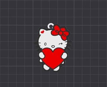cute hello kitty keychain / necklace charm (free for commercial use)