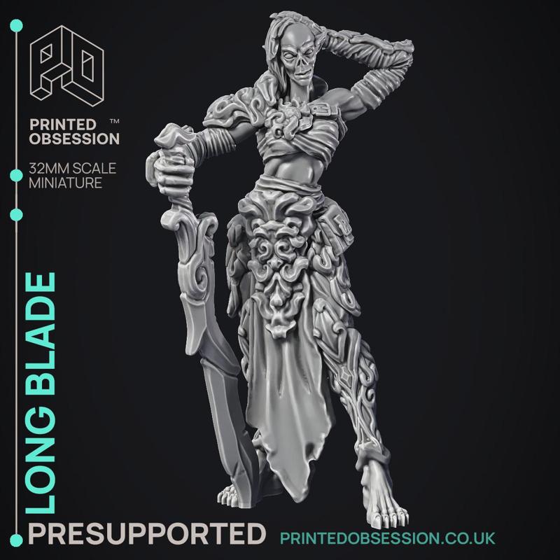 Long Blade - Gyth - PRESUPPORTED - D&D 32mm