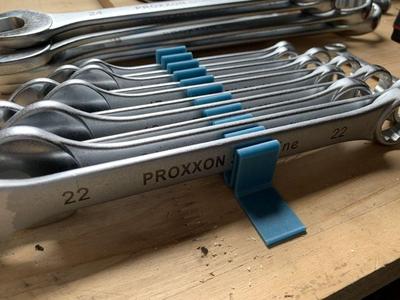 Organizer / Holder for Wrench / Spanner horizontal "quick print" collection