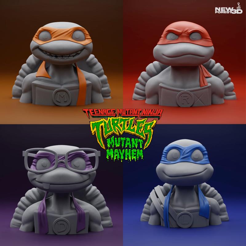 Teenage Mutant Ninja Turtles (TMNT) - Complete Set Busts Headphone Stand