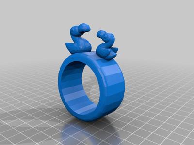 Flamingo Crochet Ring (v1)