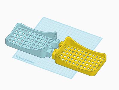 Shower shelves - double holder for soap & shampoo
