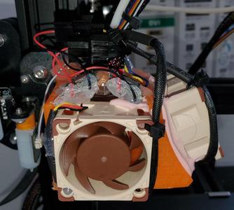Less support Ender 3 v2 Quiet Fan Shroud
