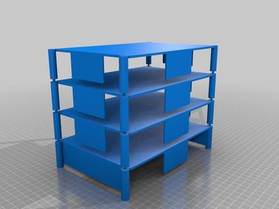 Shelf stackers for nuts & bolts boxes