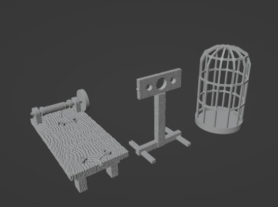 28mm scale Fantasy Torture Equipment