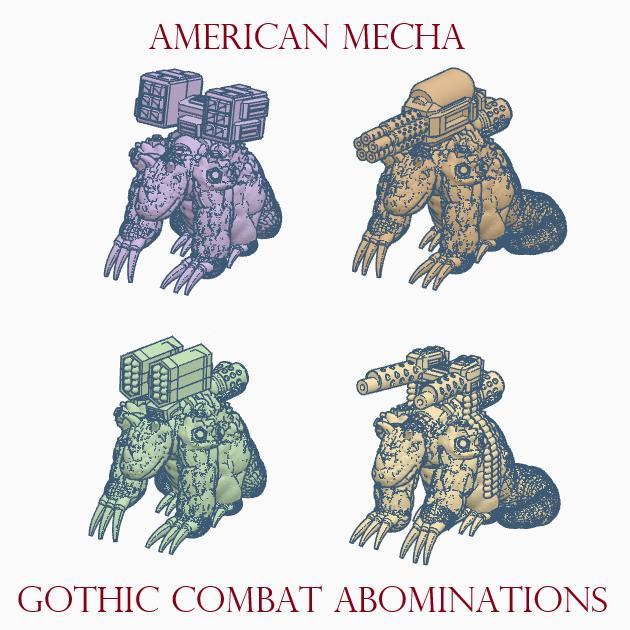 6mm Giant Combat Abominations For Mecha Games