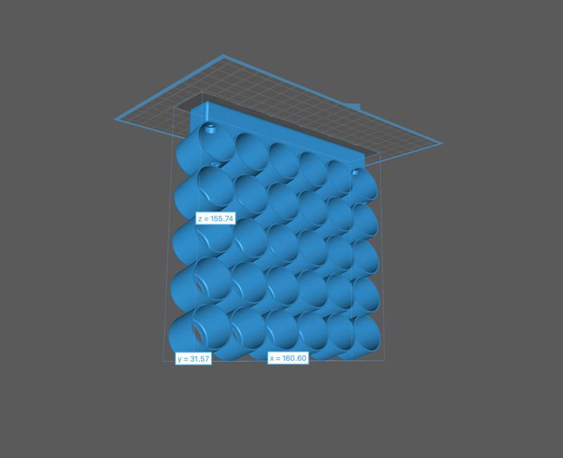 30 BOTTLE (5x6) - SUSPENDED HANGING PAINT RACK FROM A SHELF ECT. VALLEJO, ARMY PAINTER