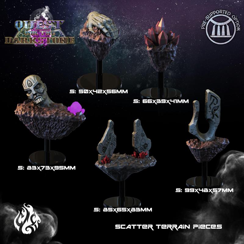 Astral Space Scenery Pieces