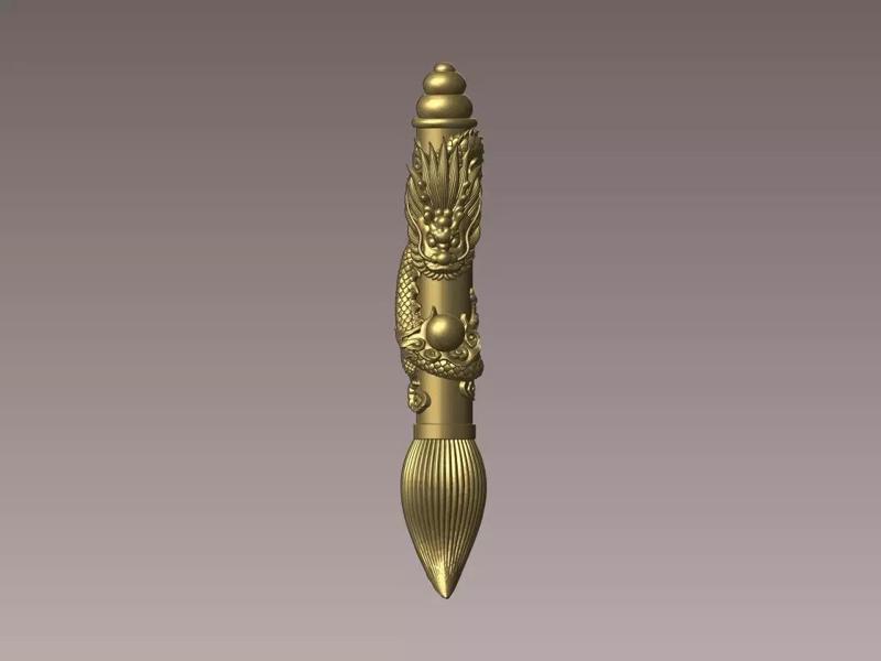 Dragon Brush Pen 3D Model