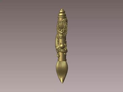 Dragon Brush Pen 3D Model
