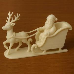 Christmas Sleigh with Santa 3D Printing Model