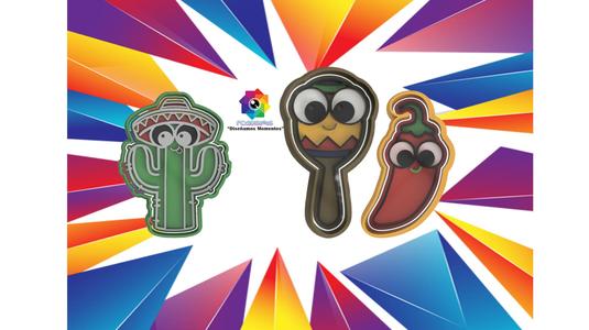Set 3 CALLET CUTTERS MExico animated elements #1