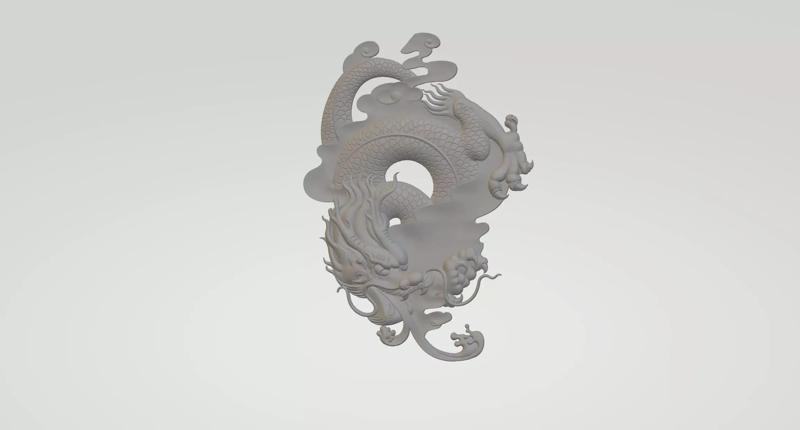Chinese Dragon Statue 3D Model