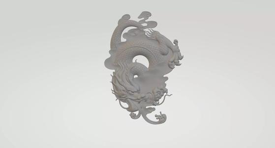 Chinese Dragon Statue 3D Model