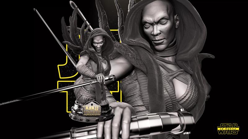 Asajj Ventress Bust - Tested and Ready for 3D printing