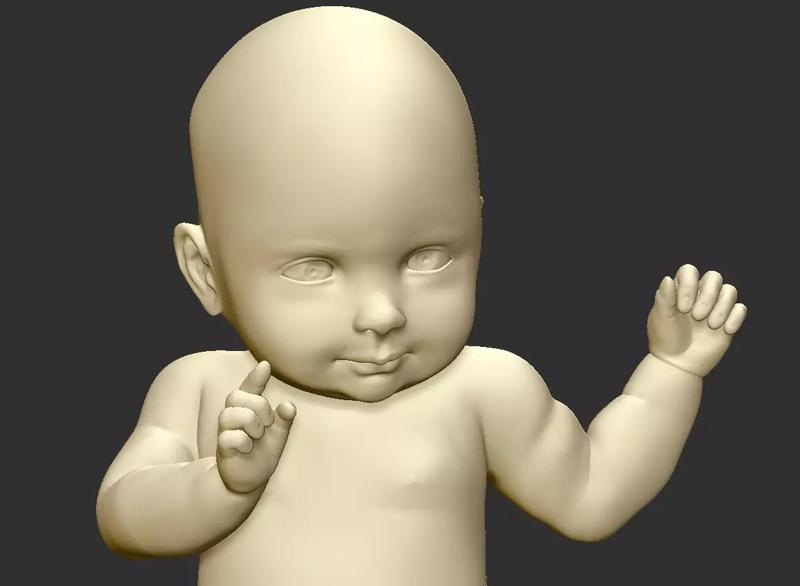 Cute Baby 3D Model 3D Printing Ready