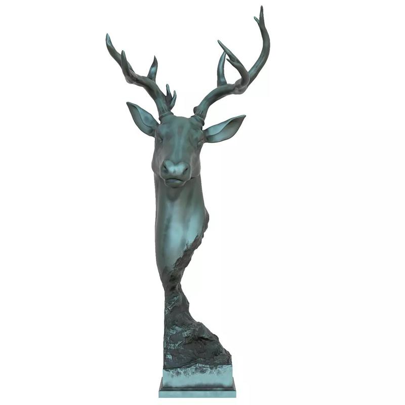 Deer Head Statue
