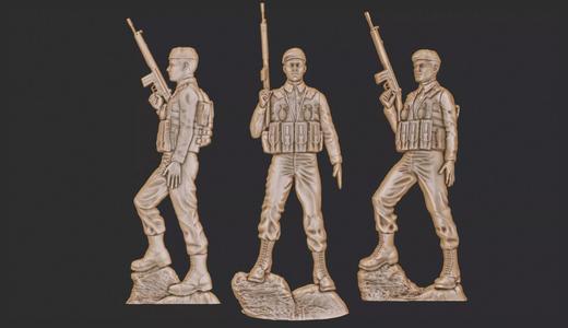 Soldier Bas Relief