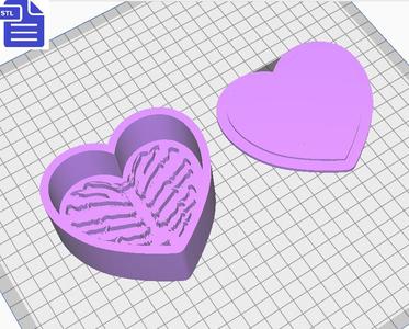 2pc Heart Ribcage Bath Bomb Press Mold