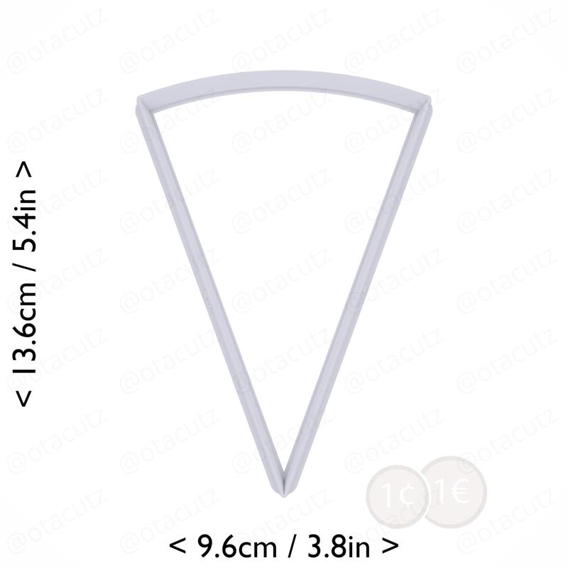 Slice (1∕9) of Pie Cookie Cutter 5in / 12.7cm