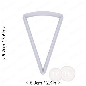 Slice (1∕10) of Pie Cookie Cutter 3.25in / 8.3cm