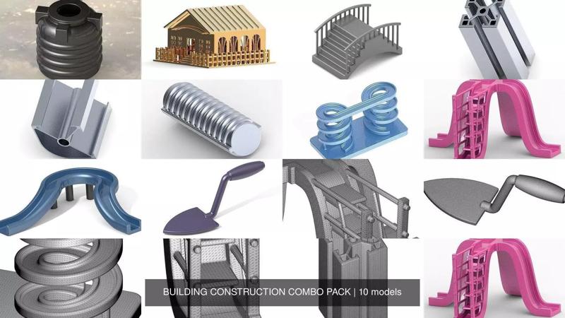 BUILDING CONSTRUCTION COMBO PACK 3D Model Collection