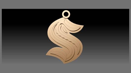 NHL seattle kraken keychan shield color printable