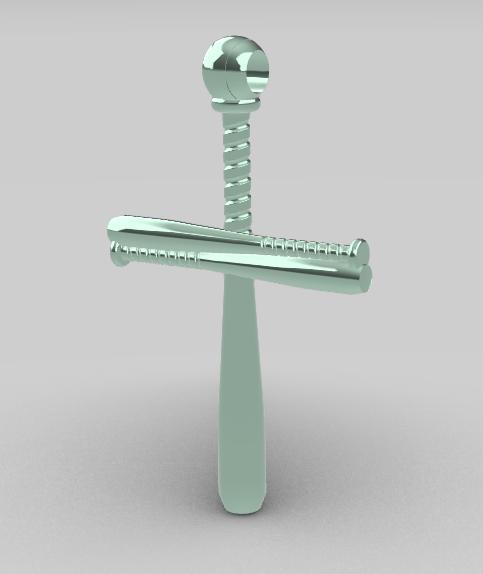 Baseball Baseball Bats Baseball Cross Pendant
