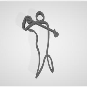 Minimalist golf sculpture