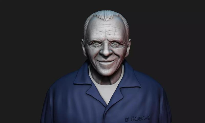 Anthony Hopkins  Hannibal Lecter 3D Print Bust