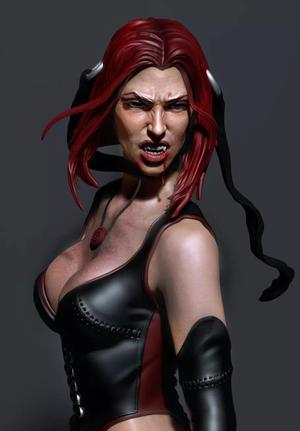 BloodRayne 3D Print two statues of woman