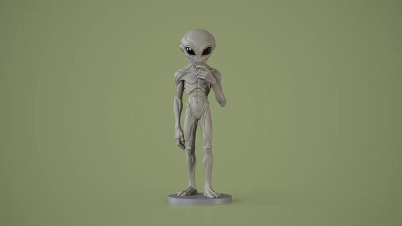 Alien thinking - Extraterrestrial Creature for 3D printing