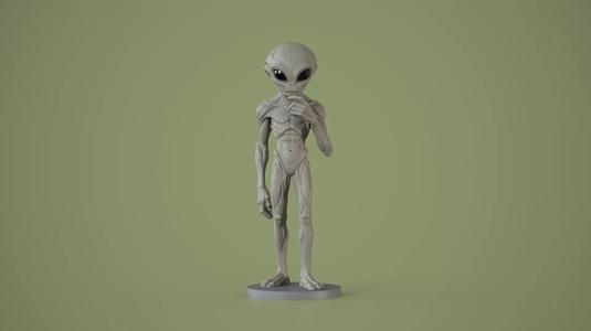 Alien thinking - Extraterrestrial Creature for 3D printing