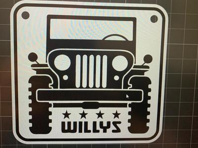 willys jeep sign