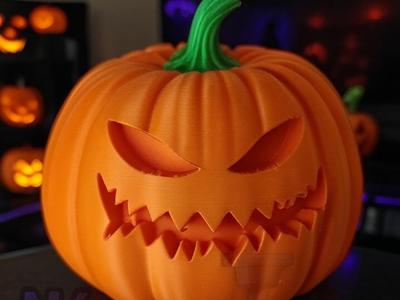 Halloween pumpkin with a sharp smile